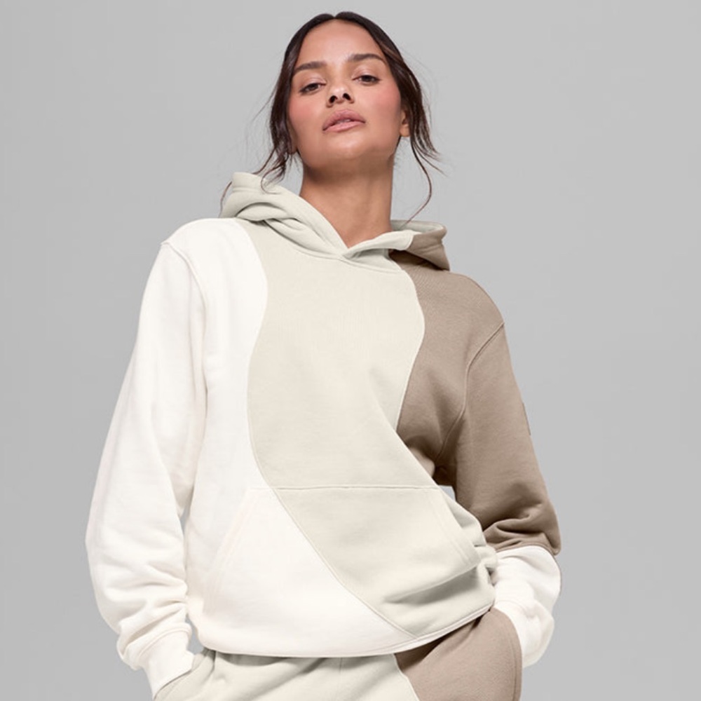 ALO Make Waves Hoodie — Ivory/Bone/Gravel